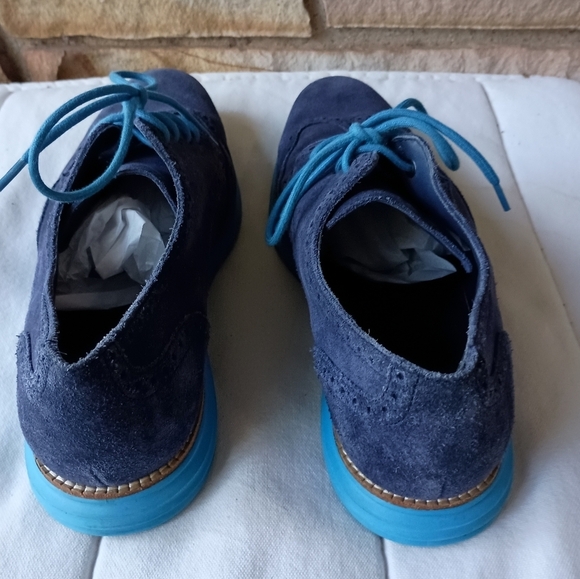 Cole Haan Men\'s Navy Suede Oxford Shoes_11.5 main image 7